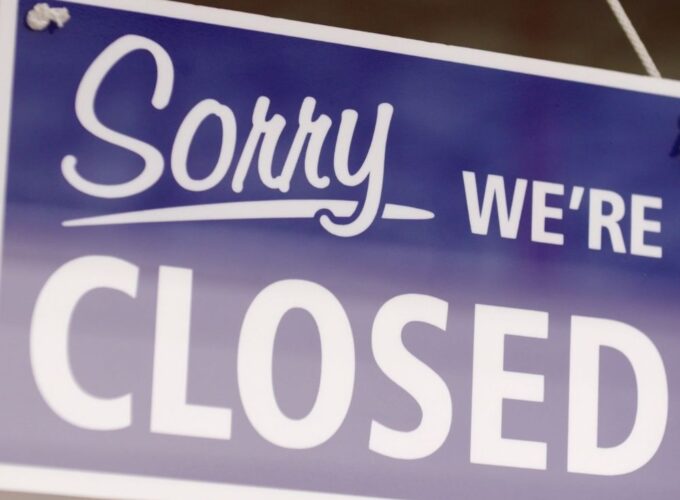 sorry we are closed sign