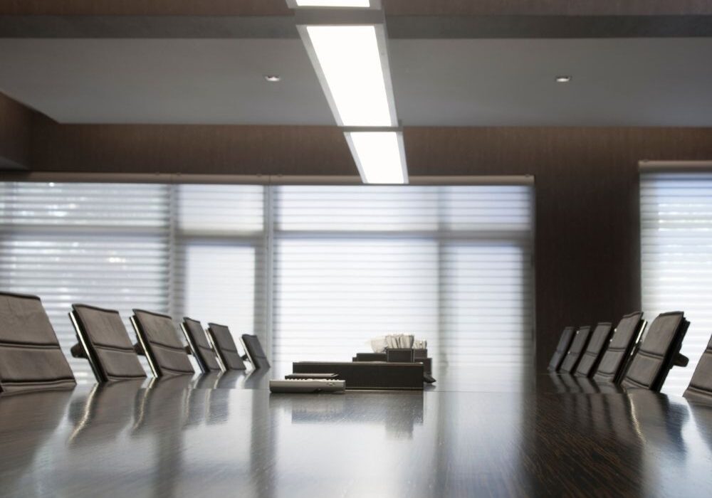 boardroom table and chairs
